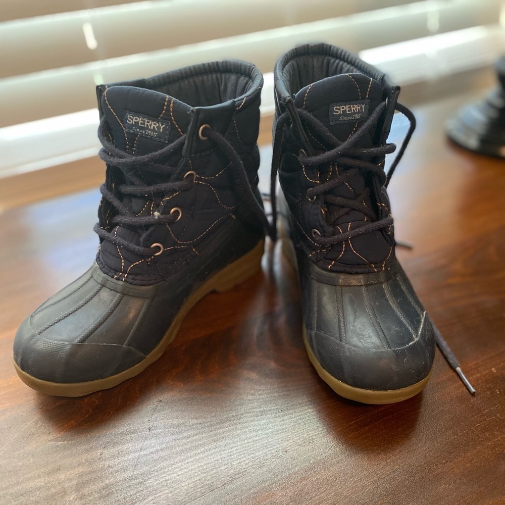 SPERRY Boys/ Girls US Size 1M Navy Blue Rain/Snow Boots.